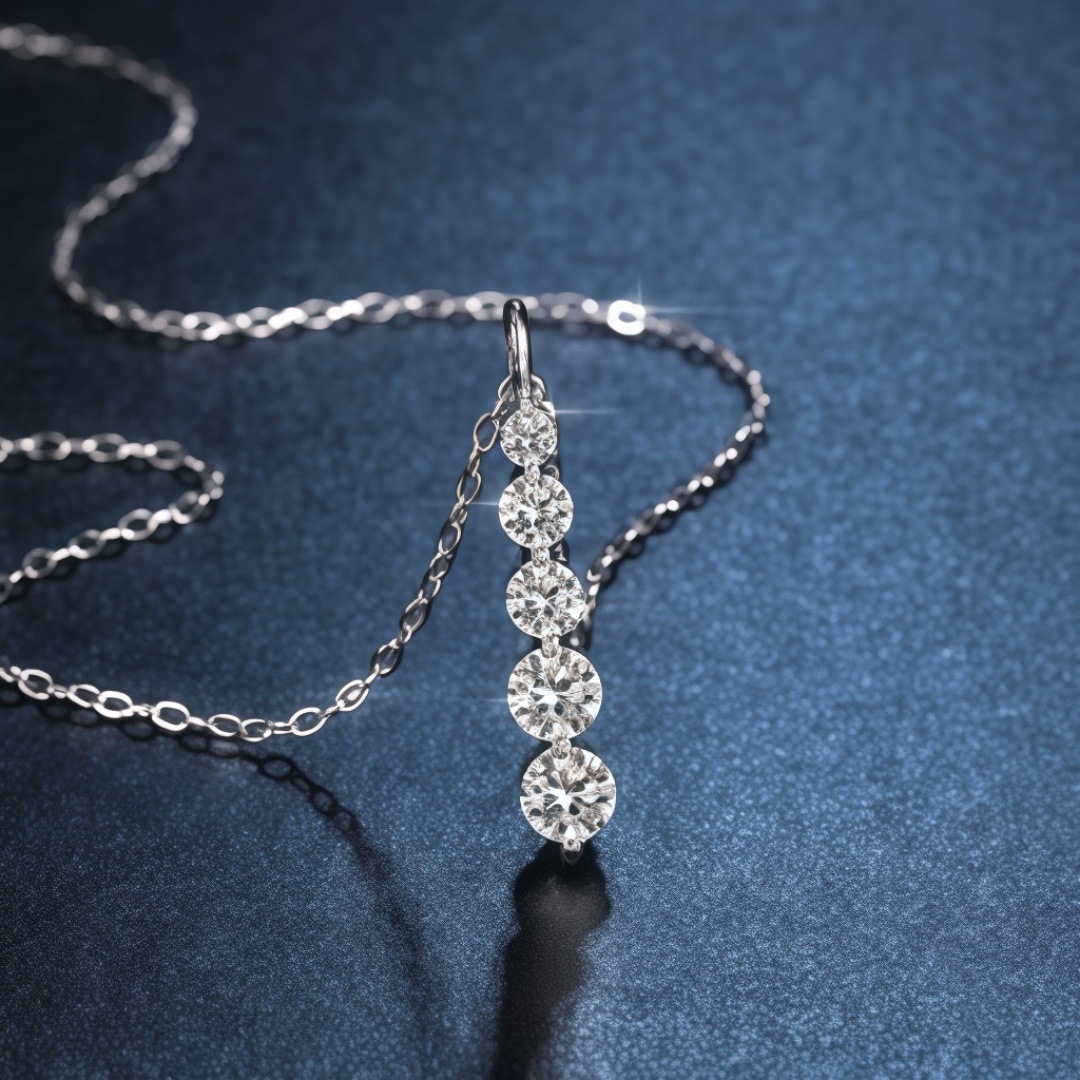 Women's S925 Silver Exquisite Cross-border Synthetic Zirconia Necklace